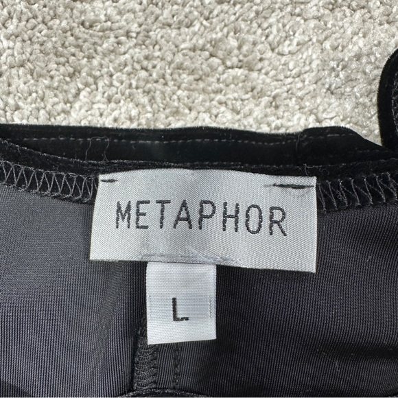 Metaphor Black Purple Sparkly Beaded Sequin Pattern Tank Top Velvet Whimsigoth L - Picture 8 of 11